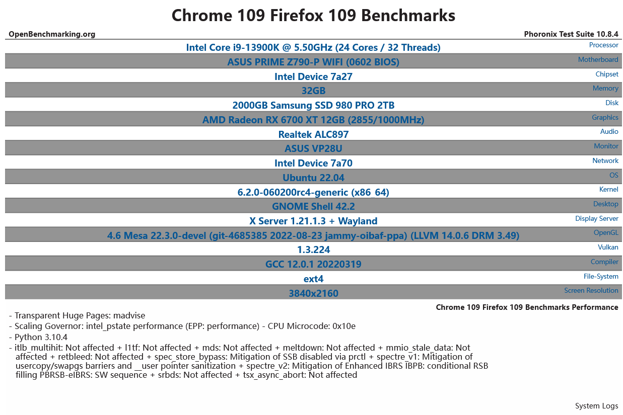 谷歌Chrome浏览器在Linux平台上性能比火狐浏览器Firefox更弱，但市场占有率比后者大2